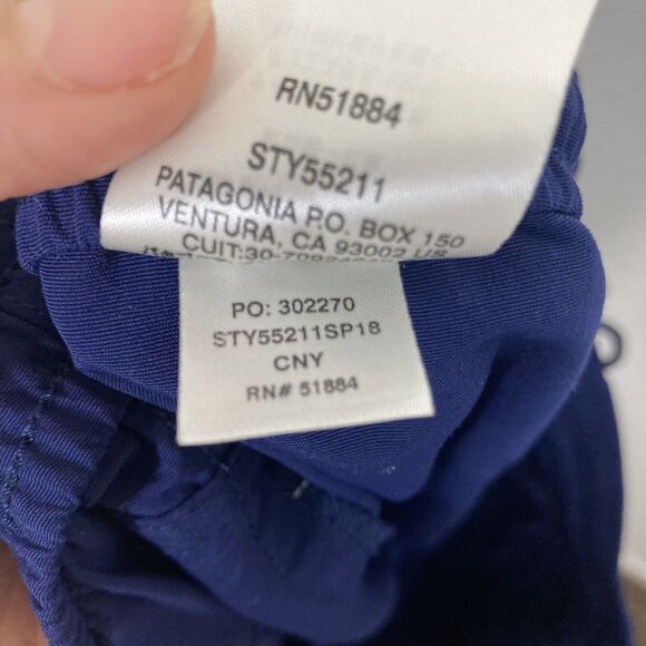Patagonia Pants Mens Extra Large Blue Nylon Lined Elastic Cuff Drawstring 55211 - Picture 14 of 16